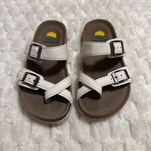 Max Island Kids White Sandals with Adjustable Straps